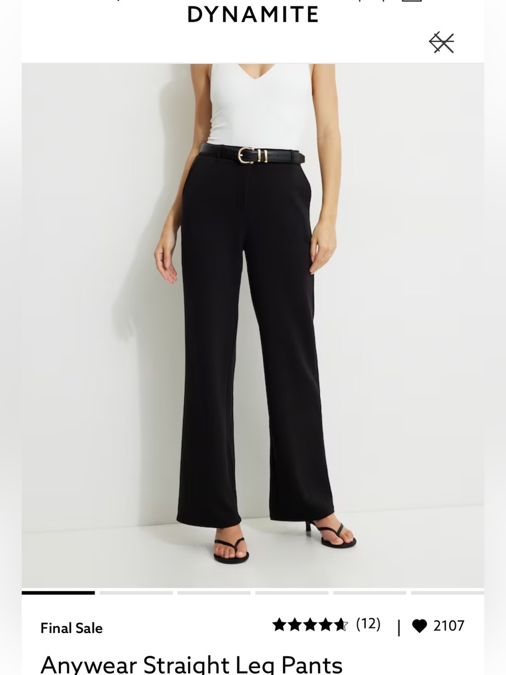 Dynamite Anywhere Scuba Straight Leg Trousers